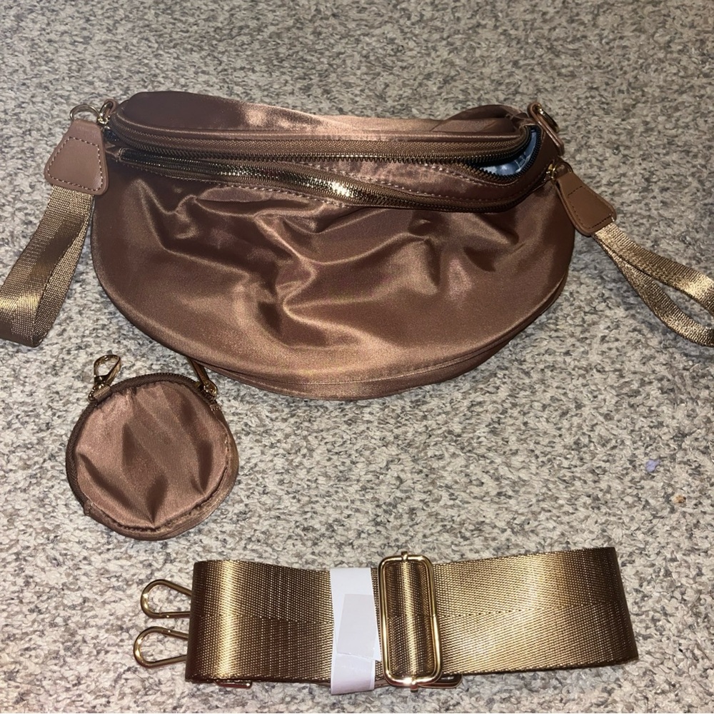 Chic Brown Crossbody Bag Set